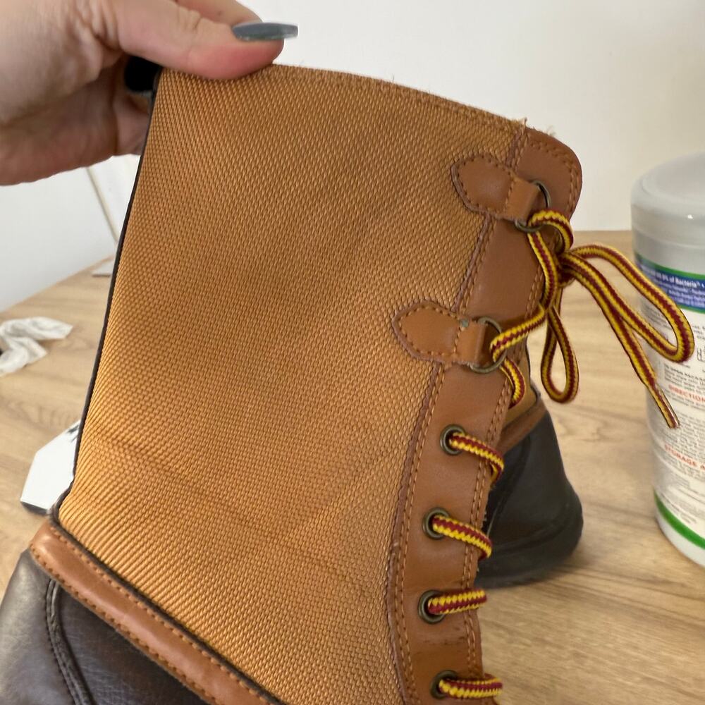 Ralph Lauren Men’s Brown Dark Brown Toe Snow Rain Boots Size 7 - Picture 12 of 13